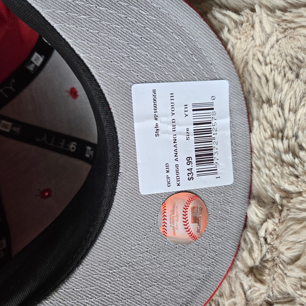 Red Kids Cap New Era 100 % Original - Picture 10 of 11